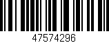 Código de barras (EAN, GTIN, SKU, ISBN): '47574296'