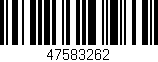 Código de barras (EAN, GTIN, SKU, ISBN): '47583262'