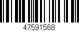 Código de barras (EAN, GTIN, SKU, ISBN): '47591568'
