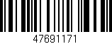 Código de barras (EAN, GTIN, SKU, ISBN): '47691171'