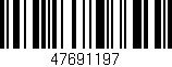 Código de barras (EAN, GTIN, SKU, ISBN): '47691197'