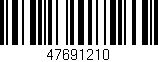 Código de barras (EAN, GTIN, SKU, ISBN): '47691210'