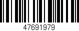 Código de barras (EAN, GTIN, SKU, ISBN): '47691979'