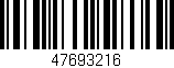 Código de barras (EAN, GTIN, SKU, ISBN): '47693216'