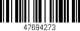 Código de barras (EAN, GTIN, SKU, ISBN): '47694273'