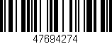 Código de barras (EAN, GTIN, SKU, ISBN): '47694274'