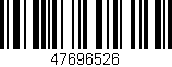 Código de barras (EAN, GTIN, SKU, ISBN): '47696526'