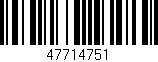 Código de barras (EAN, GTIN, SKU, ISBN): '47714751'