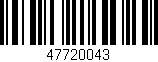 Código de barras (EAN, GTIN, SKU, ISBN): '47720043'