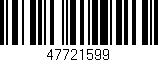 Código de barras (EAN, GTIN, SKU, ISBN): '47721599'