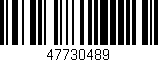 Código de barras (EAN, GTIN, SKU, ISBN): '47730489'