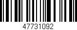 Código de barras (EAN, GTIN, SKU, ISBN): '47731092'