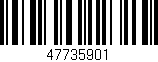 Código de barras (EAN, GTIN, SKU, ISBN): '47735901'