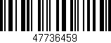 Código de barras (EAN, GTIN, SKU, ISBN): '47736459'