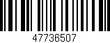 Código de barras (EAN, GTIN, SKU, ISBN): '47736507'