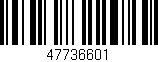 Código de barras (EAN, GTIN, SKU, ISBN): '47736601'