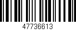 Código de barras (EAN, GTIN, SKU, ISBN): '47736613'
