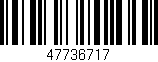 Código de barras (EAN, GTIN, SKU, ISBN): '47736717'