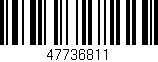 Código de barras (EAN, GTIN, SKU, ISBN): '47736811'