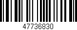Código de barras (EAN, GTIN, SKU, ISBN): '47736830'