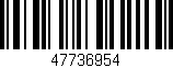 Código de barras (EAN, GTIN, SKU, ISBN): '47736954'