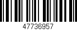 Código de barras (EAN, GTIN, SKU, ISBN): '47736957'