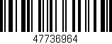 Código de barras (EAN, GTIN, SKU, ISBN): '47736964'