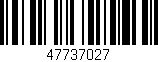 Código de barras (EAN, GTIN, SKU, ISBN): '47737027'