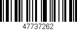 Código de barras (EAN, GTIN, SKU, ISBN): '47737262'