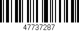 Código de barras (EAN, GTIN, SKU, ISBN): '47737287'