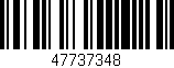 Código de barras (EAN, GTIN, SKU, ISBN): '47737348'