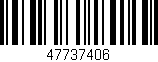 Código de barras (EAN, GTIN, SKU, ISBN): '47737406'