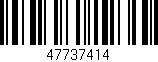 Código de barras (EAN, GTIN, SKU, ISBN): '47737414'