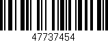 Código de barras (EAN, GTIN, SKU, ISBN): '47737454'