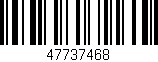 Código de barras (EAN, GTIN, SKU, ISBN): '47737468'
