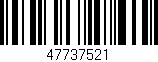 Código de barras (EAN, GTIN, SKU, ISBN): '47737521'