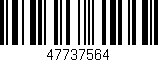 Código de barras (EAN, GTIN, SKU, ISBN): '47737564'
