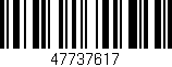 Código de barras (EAN, GTIN, SKU, ISBN): '47737617'