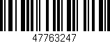 Código de barras (EAN, GTIN, SKU, ISBN): '47763247'