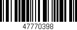 Código de barras (EAN, GTIN, SKU, ISBN): '47770398'