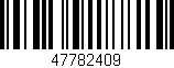 Código de barras (EAN, GTIN, SKU, ISBN): '47782409'