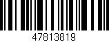 Código de barras (EAN, GTIN, SKU, ISBN): '47813819'