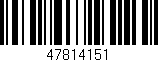 Código de barras (EAN, GTIN, SKU, ISBN): '47814151'