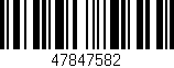 Código de barras (EAN, GTIN, SKU, ISBN): '47847582'