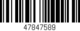 Código de barras (EAN, GTIN, SKU, ISBN): '47847589'