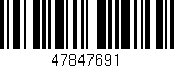 Código de barras (EAN, GTIN, SKU, ISBN): '47847691'