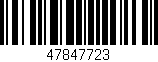 Código de barras (EAN, GTIN, SKU, ISBN): '47847723'