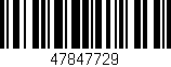 Código de barras (EAN, GTIN, SKU, ISBN): '47847729'