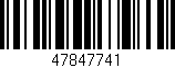 Código de barras (EAN, GTIN, SKU, ISBN): '47847741'