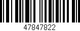 Código de barras (EAN, GTIN, SKU, ISBN): '47847822'